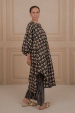 BIRDSONG BLACK Cotton Kurtaset