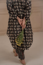 BIRDSONG BLACK Cotton Kurtaset