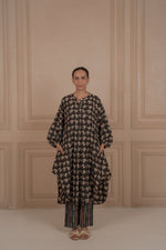 BIRDSONG BLACK Cotton Kurtaset