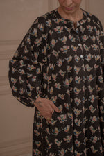 BIRDSONG BLACK Cotton Kurtaset