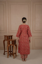 MAROON MELODY Cotton Kurtaset