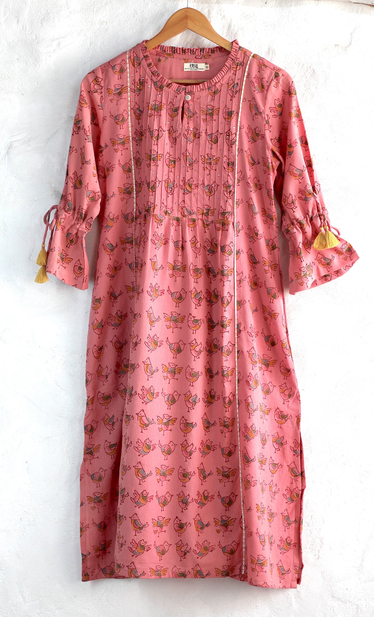 rouge pink chidiya kurta