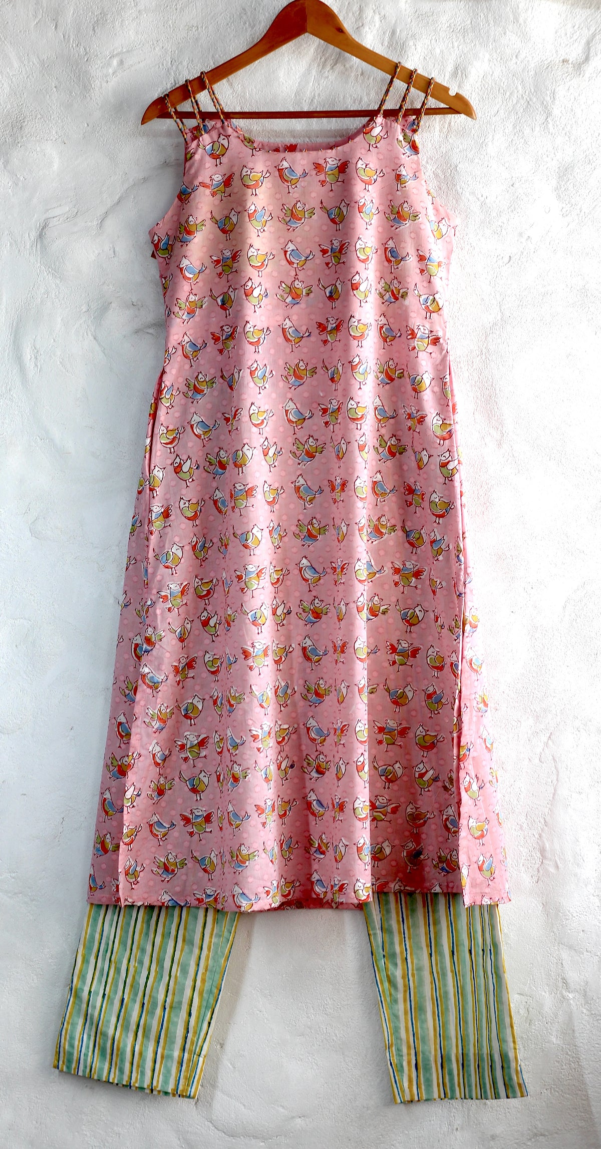 PINK BIRDIE KURTA SET