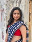 ELEPHANTS ON MY INDIGO Chanderi Saree