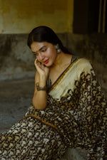 ETERNAL ELEGENCE IN BLACK - Chanderi Saree