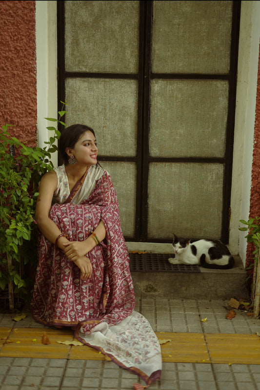 MULBERRY - Chanderi Saree