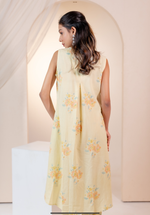 Yellow Gulab Butta Kurta set