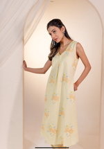 Yellow Gulab Butta Kurta set