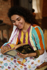 FRIDA IN A MEADOW – Handwoven Mul Cotton Saree