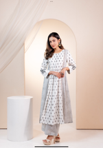 Black & White Gulab Kurta