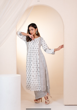 Black & White Gulab Kurta