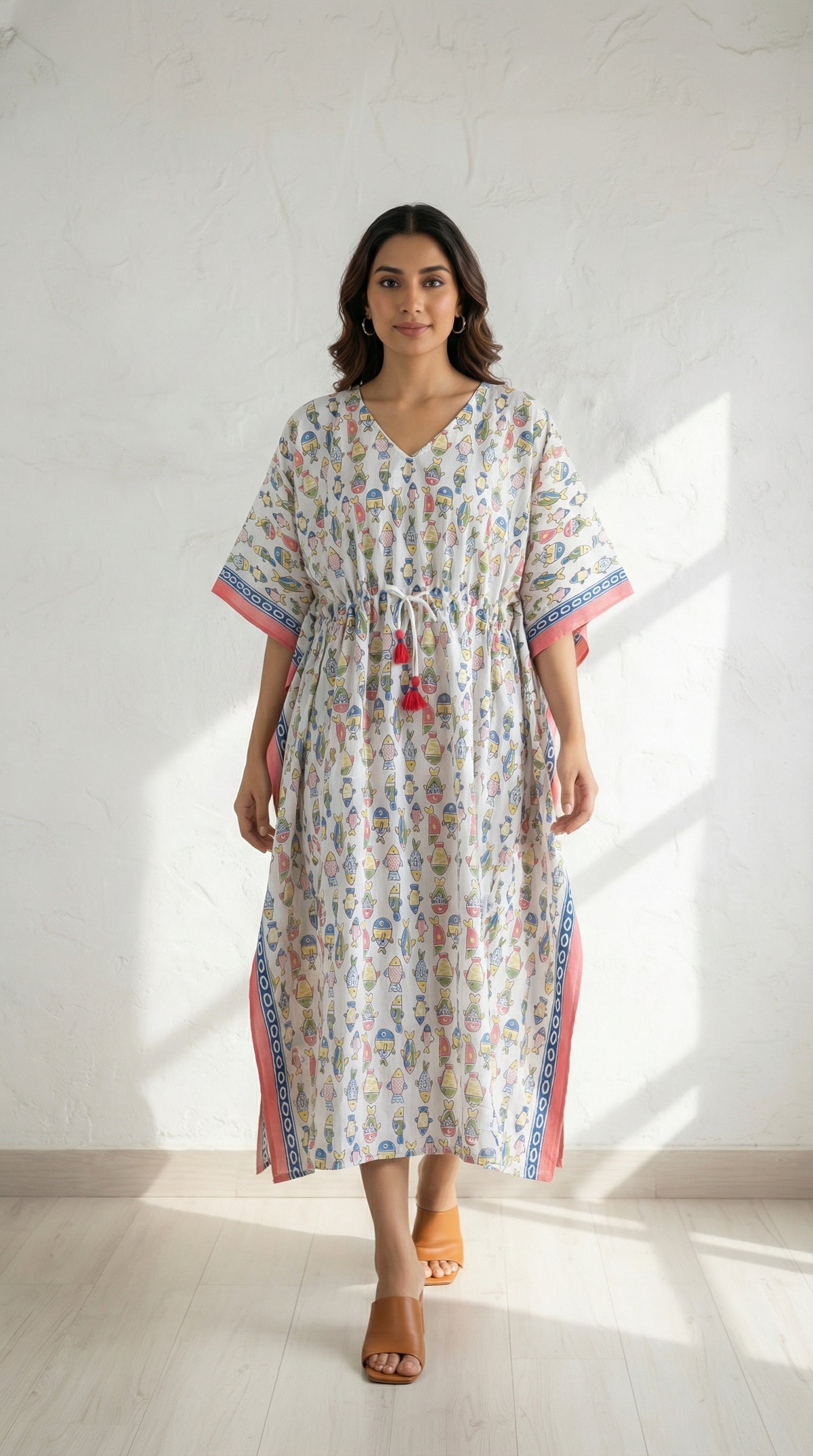 Kaftan- Fish in White