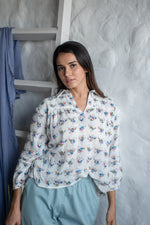 White Feather Muslin Top