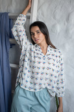 White Feather Muslin Top