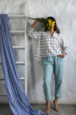 White Feather Muslin Top