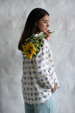 White Feather Muslin Top