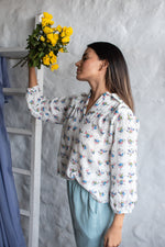 White Feather Muslin Top