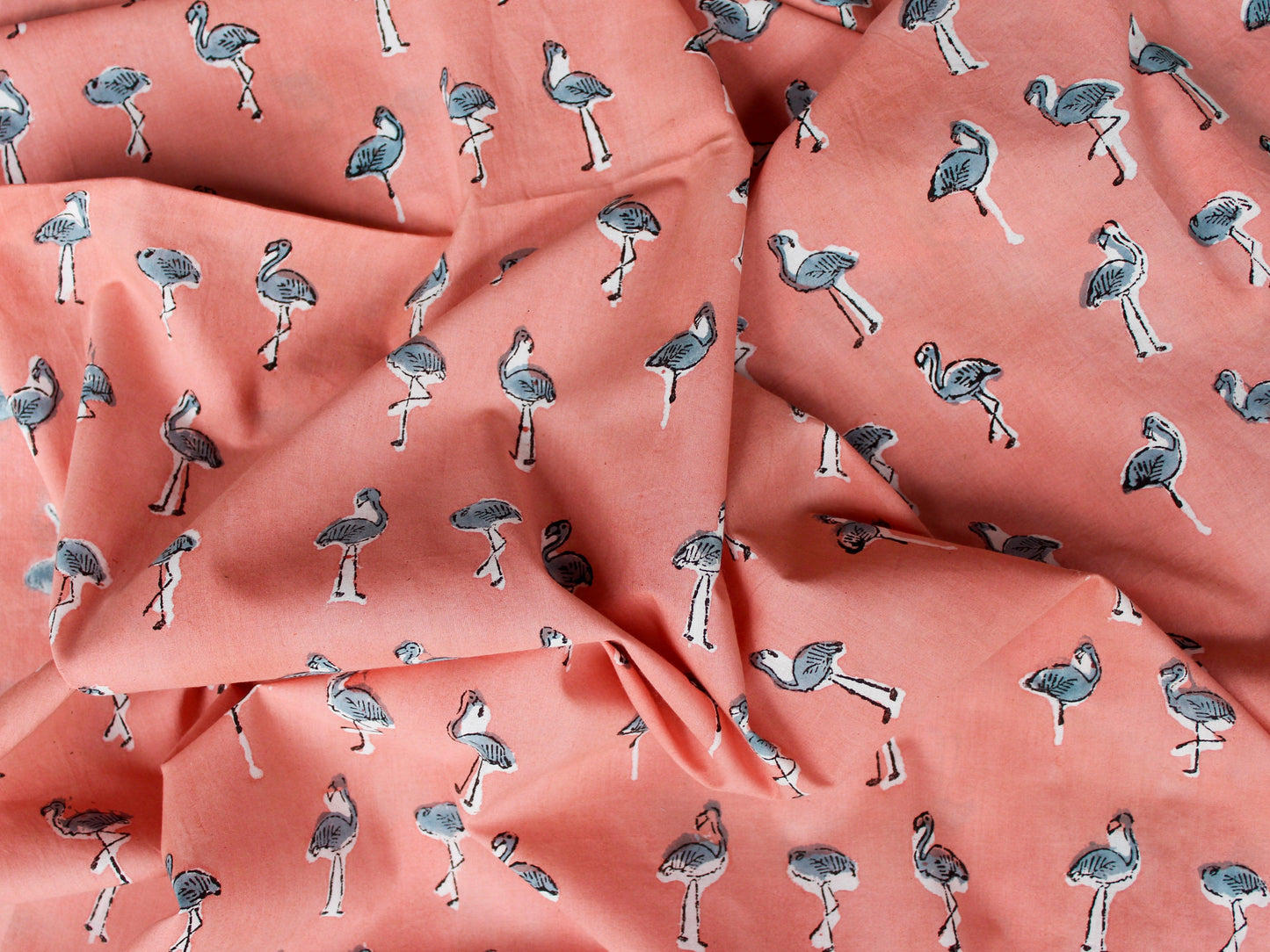 Fabric - Flamingos in Rust Orange - CHHAPA