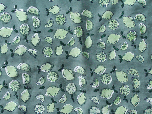 Fabric - Lemons in Gray - CHHAPA