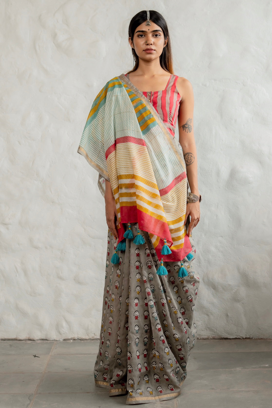 BOLD BOOMAI - Chanderi Saree