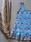 Blue Flamingo Frill Dress