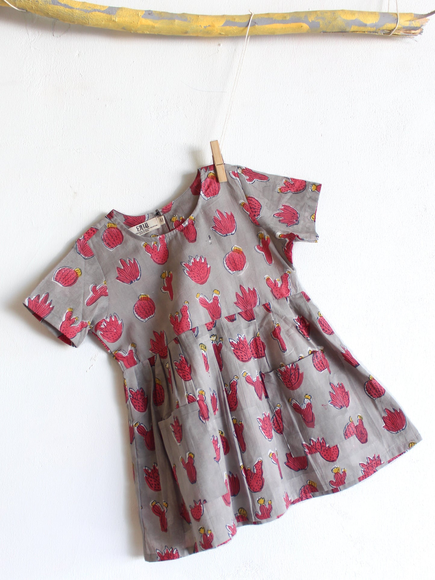 Gray Cactus Pocket Dress - CHHAPA