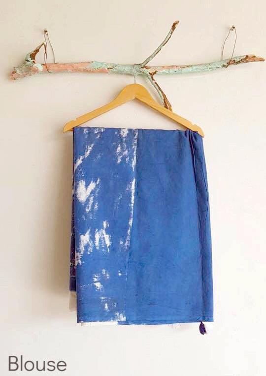 SAREE - Cage with white - CHHAPA