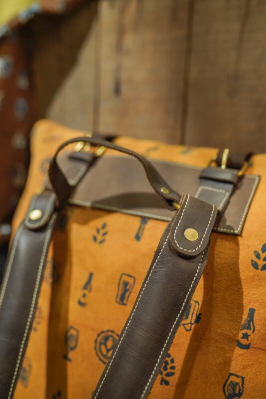 Canvas Leather Backpack Bag - CHHAPA
