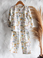Unisex Kids Pajama - White Mushroom - CHHAPA
