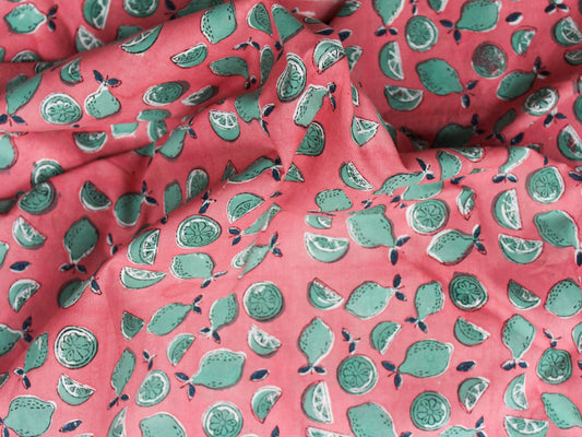 Fabric - Lemons in Peach - CHHAPA
