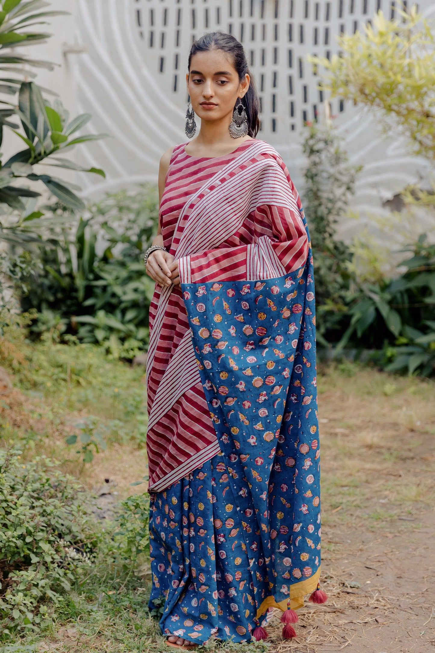 SAREE - Blue Ether Essence - CHHAPA