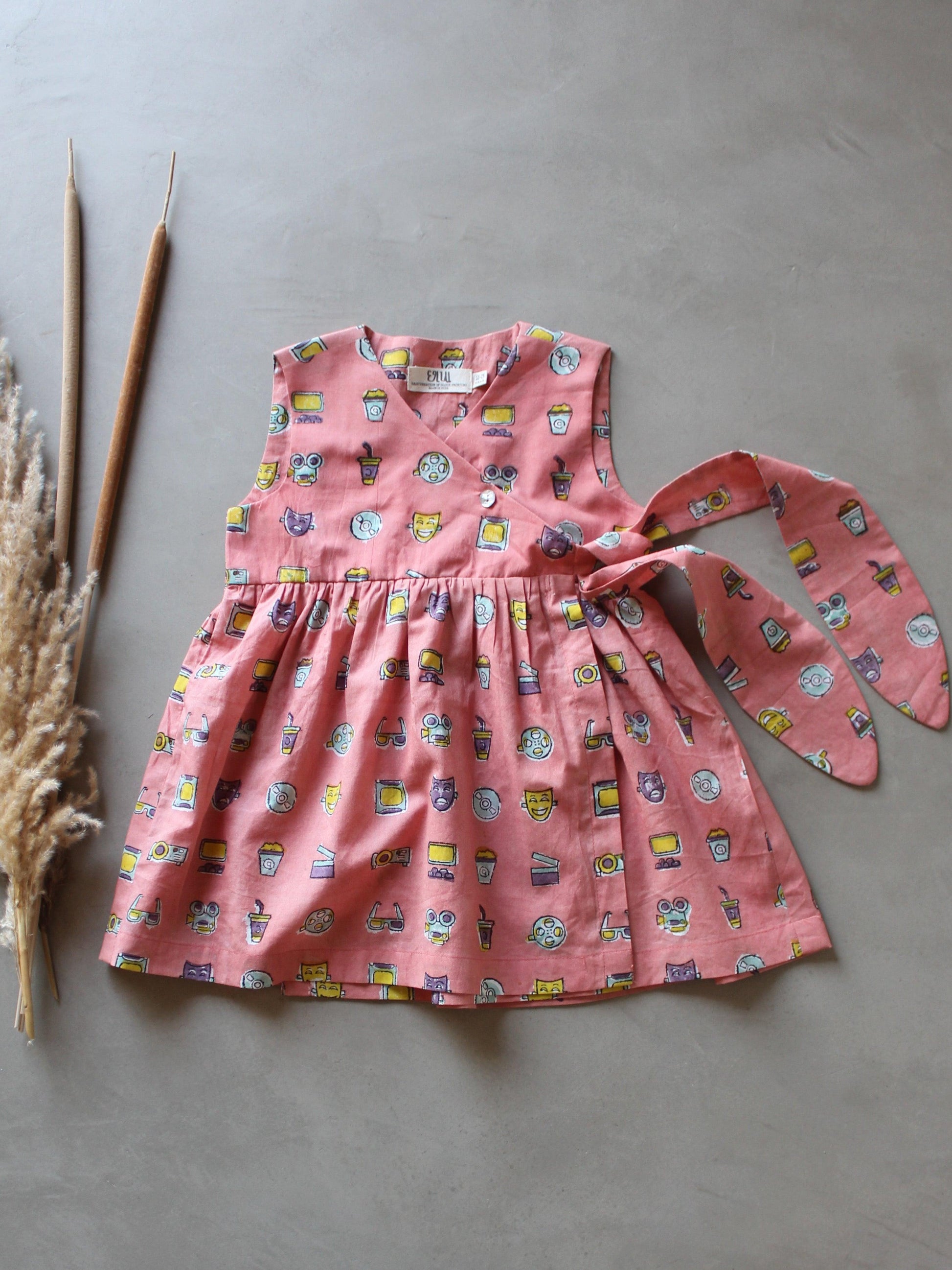 Peach Cinema knot Dress - CHHAPA