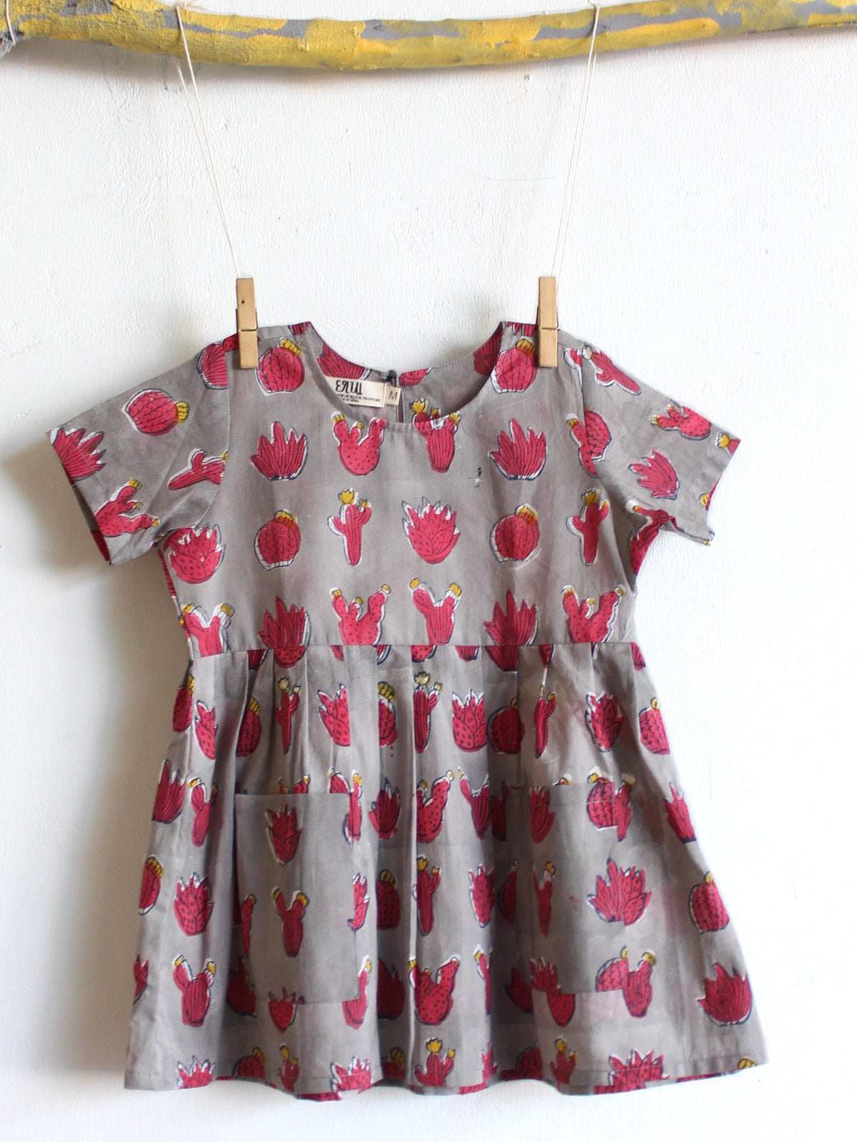 Gray Cactus Pocket Dress - CHHAPA