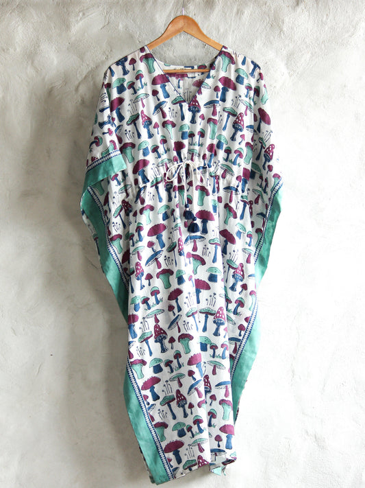 Kaftan- Ocean Sprout with Drawstring - CHHAPA