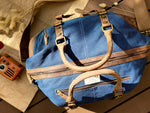 Canvas Leather Indigo Duffle Bag - CHHAPA
