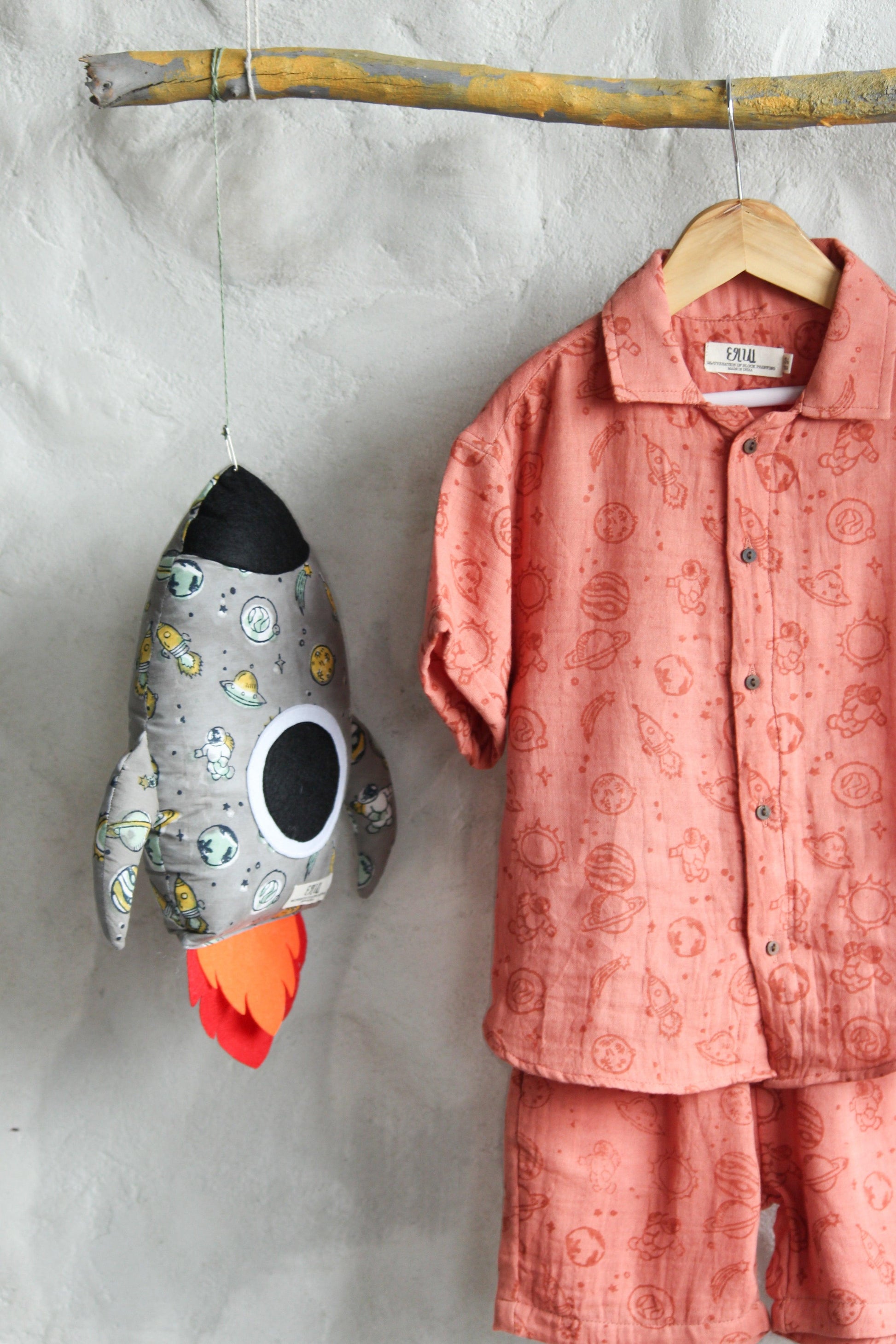 Rusty Space Muslin Shirt & Short Set - CHHAPA