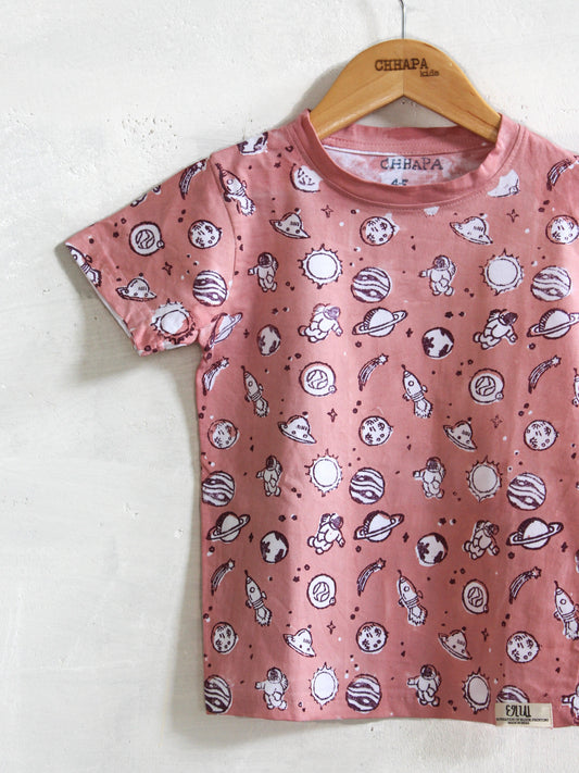 Pink Space Unisex Kids T-Shirt - CHHAPA