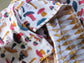 Kids Muslin Blanket- Mushrooms in White - CHHAPA