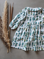 White Finny Collar Dress - CHHAPA