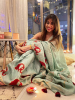 FOIL PRINTED ELEPHANT - Chanderi Saree