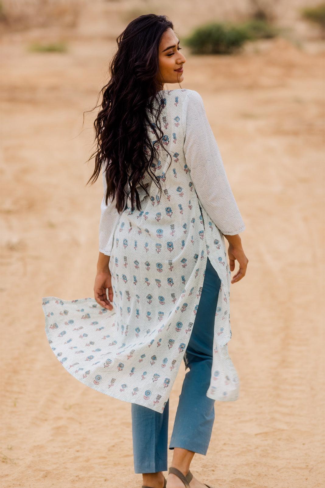 SUMMER MIST KURTA - CHHAPA