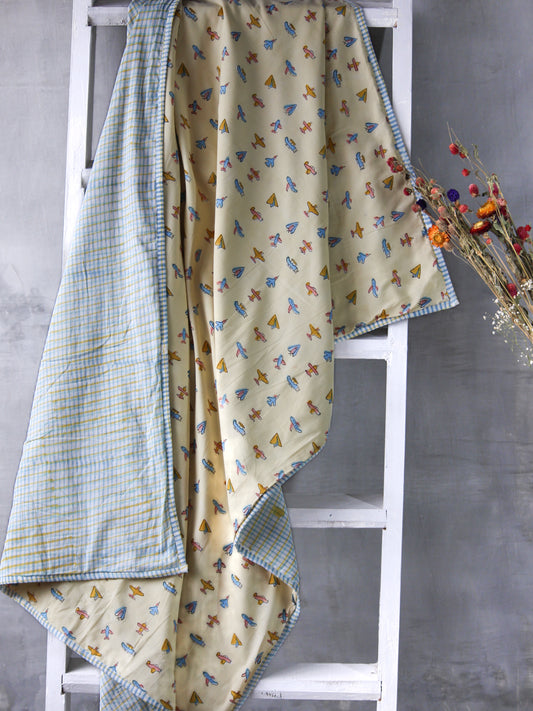 Kids Quilts - Butterscotch Aeroplane