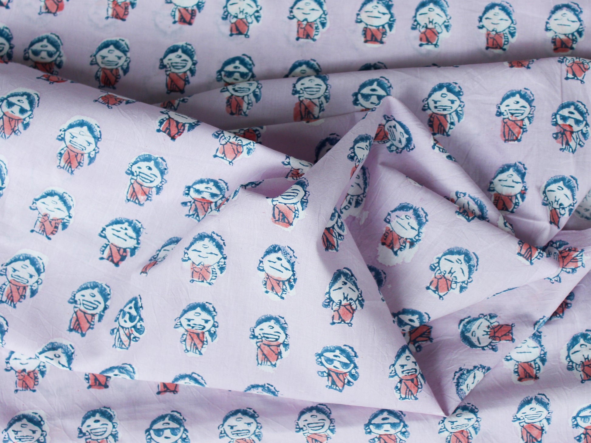 Fabric - Guddiya in Pink - CHHAPA