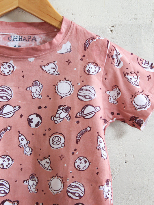 Pink Space Unisex Kids T-Shirt - CHHAPA