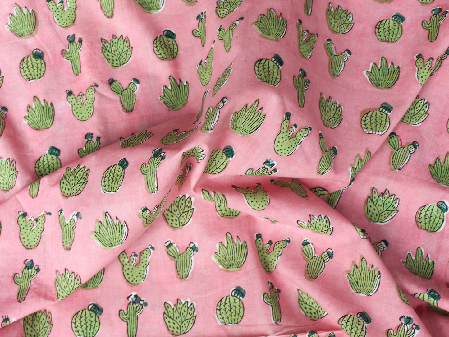 Fabric - Cactus in Peach - CHHAPA