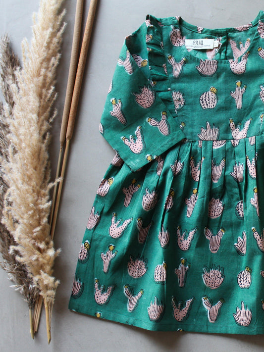 Green Cacti Dress - CHHAPA