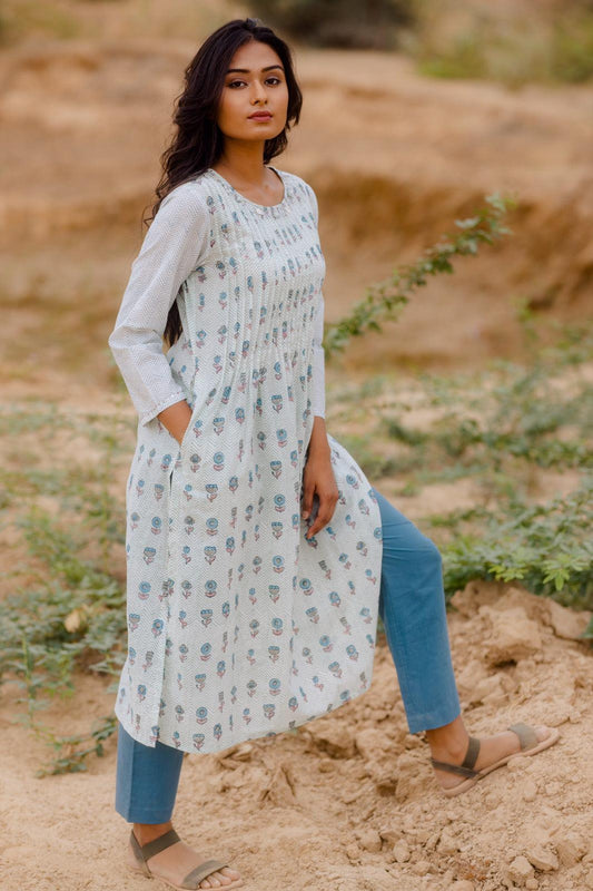 SUMMER MIST KURTA - CHHAPA