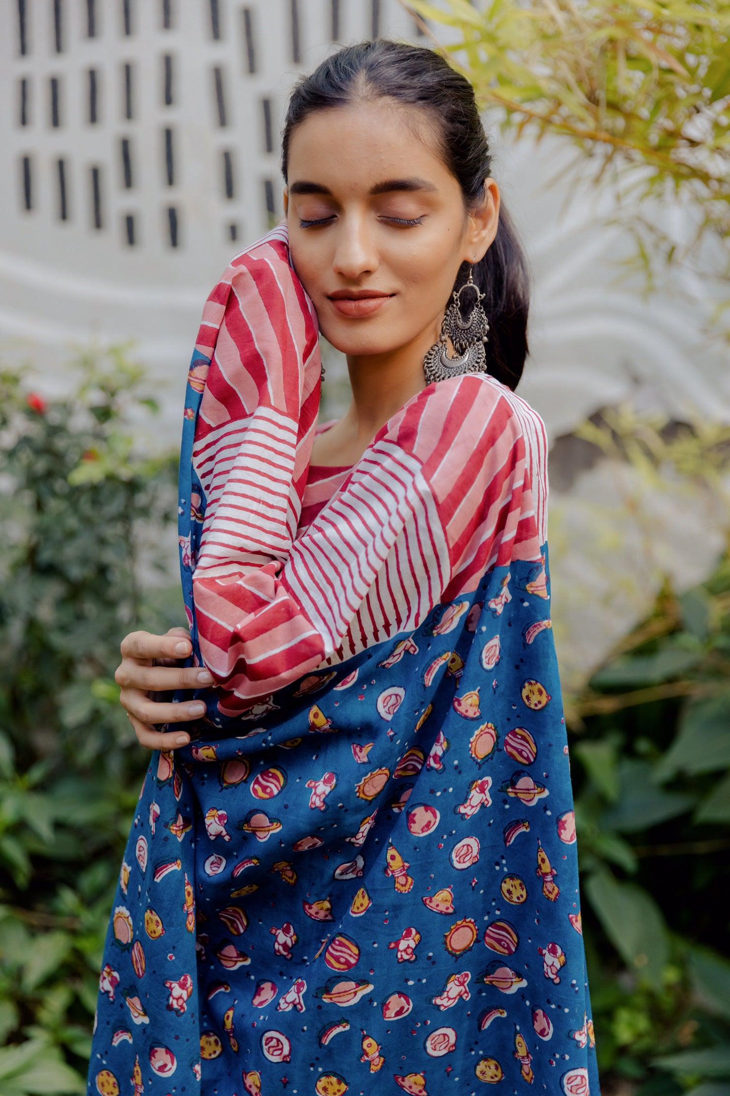 SAREE - Blue Ether Essence - CHHAPA