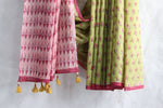 PISTACHIO ANAAR BUTTI - Mul Cotton Saree